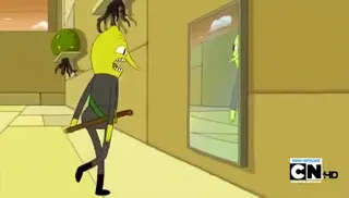 Adventure time-The pup gang meets lemongrab at 00:40 — LEMONGRAB