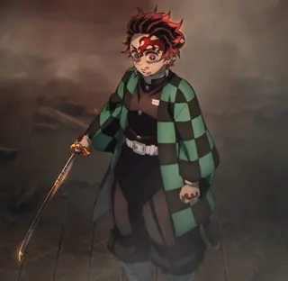 Demon Slayer - Tanjiro & Giyu vs Akaza at 01:36 — TANJIRO