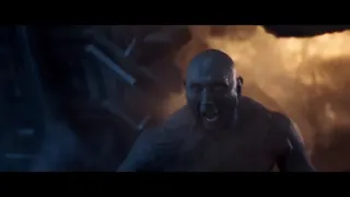 Guardians meet avengers at 00:28 — DRAX